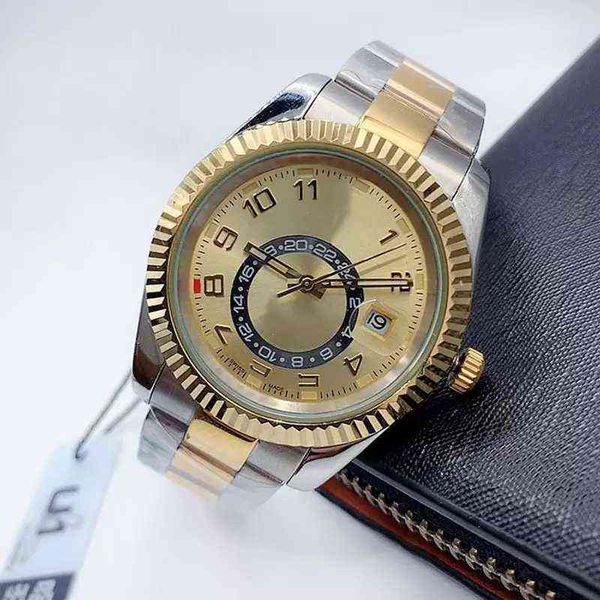 huiya06 41mm watch triangle pit bezel super bright gold dial mechanical movement stainless steel double strap original buckle master design, Slivery;brown
huiya06 41mm watch triangle pit bezel super bright gold dial mechanical movement stainless steel double strap original buckle master design, Slivery;brown
