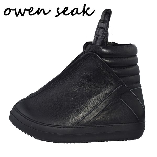 owen seak men shoes highankle luxury trainers genuine leather women boots casual brand zip flats black sneakers 220818
owen seak men shoes highankle luxury trainers genuine leather women boots casual brand zip flats black sneakers 220818