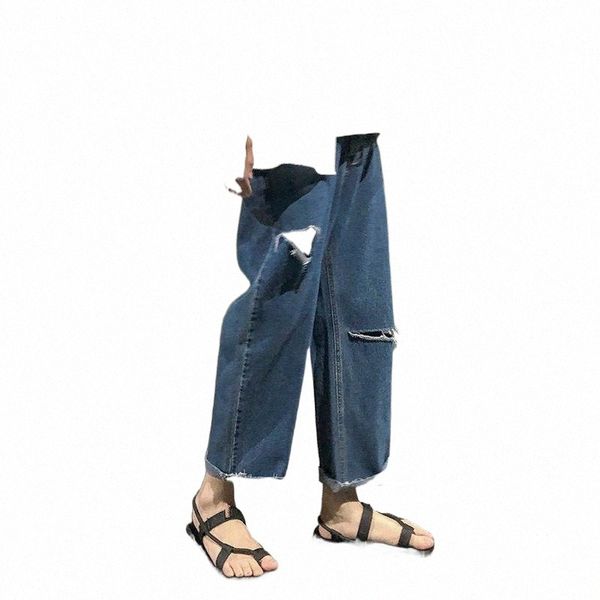 spring and summer youth men's solid color ripped jeans fashion casual wild straight pants blue / grey d7ab#
spring and summer youth men's solid color ripped jeans fashion casual wild straight pants blue / grey d7ab#