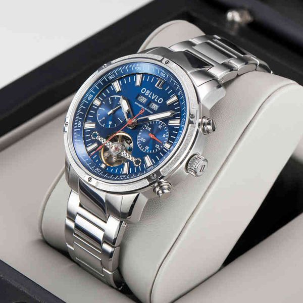 oblvlo automatic watches steel mechanical tourbillon for men super luminous waterproof cm-t, Slivery;brown
oblvlo automatic watches steel mechanical tourbillon for men super luminous waterproof cm-t, Slivery;brown