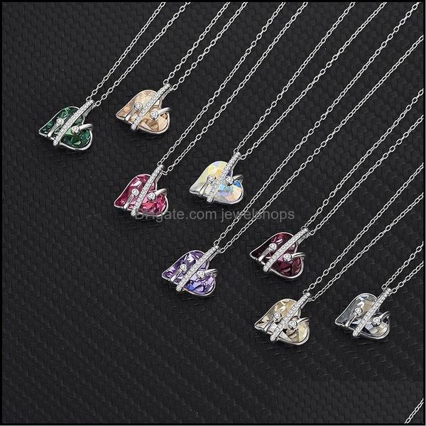 chains s925 sterling sier love heart fashion crystal necklace for women simple and versatile ocean shaped colourf pendant jewelshops dh27c, Silver
chains s925 sterling sier love heart fashion crystal necklace for women simple and versatile ocean shaped colourf pendant jewelshops dh27c, Silver