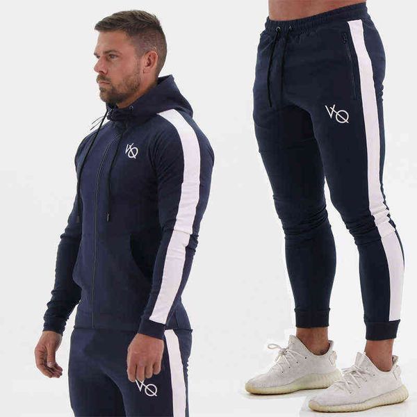 men's sports trend suit cotton stitched embroidery zipper hoodie jogger outdoor running fitness two-piece set fashion sportswear t22081, Gray
men's sports trend suit cotton stitched embroidery zipper hoodie jogger outdoor running fitness two-piece set fashion sportswear t22081, Gray