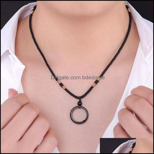 pendant necklaces 2021 fashion natural black ring manual rope women men necklace jewelry for gift dropship drop delivery penda bdedome dhpoc, Silver
pendant necklaces 2021 fashion natural black ring manual rope women men necklace jewelry for gift dropship drop delivery penda bdedome dhpoc, Silver