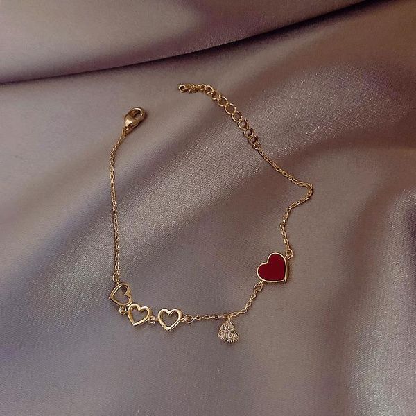 boho engraved geometry strand chain cute red heart pendant bracelet accessories for women wholesale, Black
boho engraved geometry strand chain cute red heart pendant bracelet accessories for women wholesale, Black