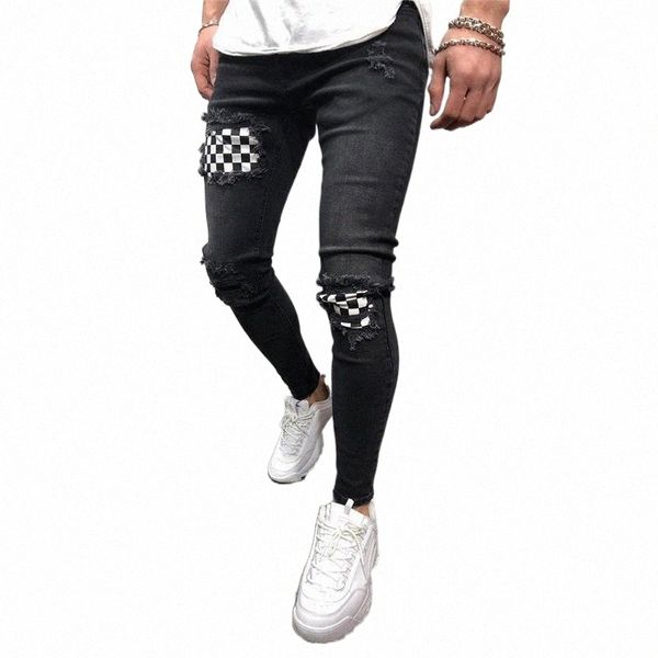 men's jeans for men summer vintage denim pencil pants casual stretch trousers skull hole ripped male zipper g58q#, Blue
men's jeans for men summer vintage denim pencil pants casual stretch trousers skull hole ripped male zipper g58q#, Blue