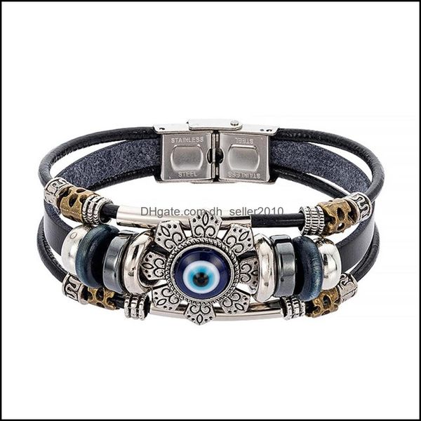 link chain turkish evil eye bracelet stainless steel bend mtilayer leather punk style flower jewelry bangle for men dro dhseller2010 dhdf4, Black
link chain turkish evil eye bracelet stainless steel bend mtilayer leather punk style flower jewelry bangle for men dro dhseller2010 dhdf4, Black