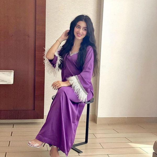 eid satin maxi dress for women spring purple fashion feather lace v neck long sleeve muslim arabic turkish clothes, Black;gray
eid satin maxi dress for women spring purple fashion feather lace v neck long sleeve muslim arabic turkish clothes, Black;gray