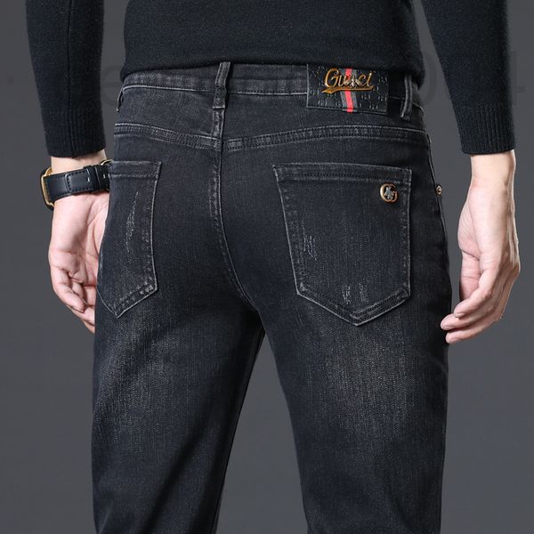 men's jeans designer light luxury trend jeans men's straight slim fit small feet elastic european spring and autumn long pants bus, Blue
men's jeans designer light luxury trend jeans men's straight slim fit small feet elastic european spring and autumn long pants bus, Blue