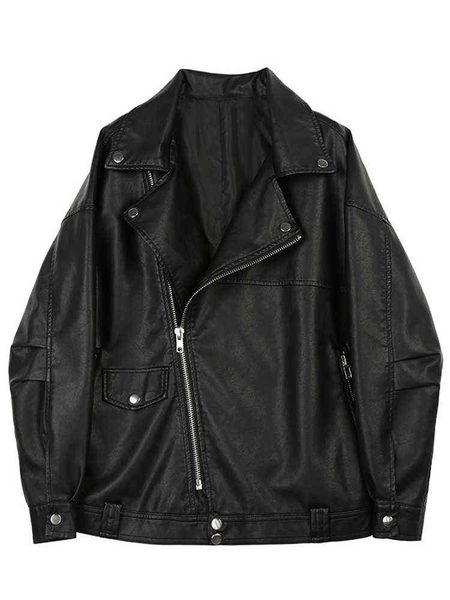 fmfssom 2022 spring women faux soft leather pu jacket autumn loose black coat windproof moto biker basic outerwear t220810
fmfssom 2022 spring women faux soft leather pu jacket autumn loose black coat windproof moto biker basic outerwear t220810