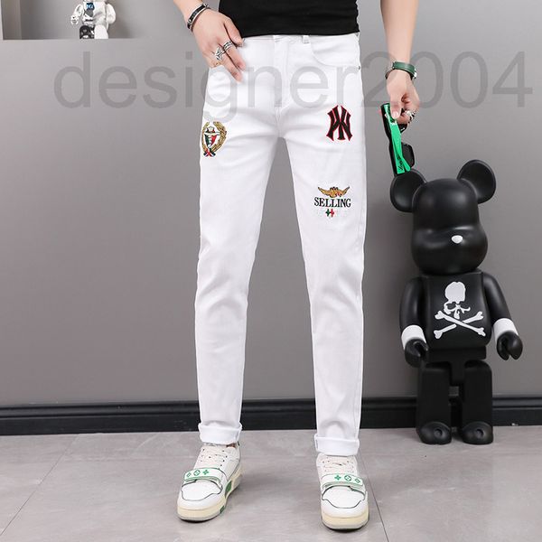 men's jeans designer trendy brand personalized white printed jeans men's embroidered slim fit elastic leggings young students tren, Blue
men's jeans designer trendy brand personalized white printed jeans men's embroidered slim fit elastic leggings young students tren, Blue