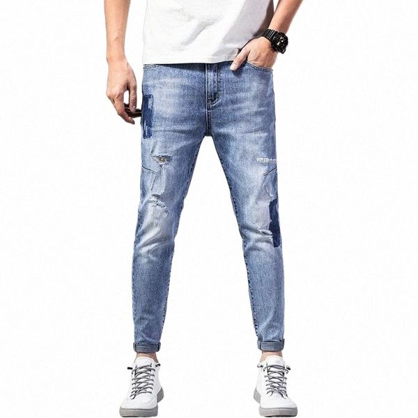 men's jeans henchiry men casual slim washable trend zipper business pants fashion straight show thin breathable harem q0ti#, Blue
men's jeans henchiry men casual slim washable trend zipper business pants fashion straight show thin breathable harem q0ti#, Blue
