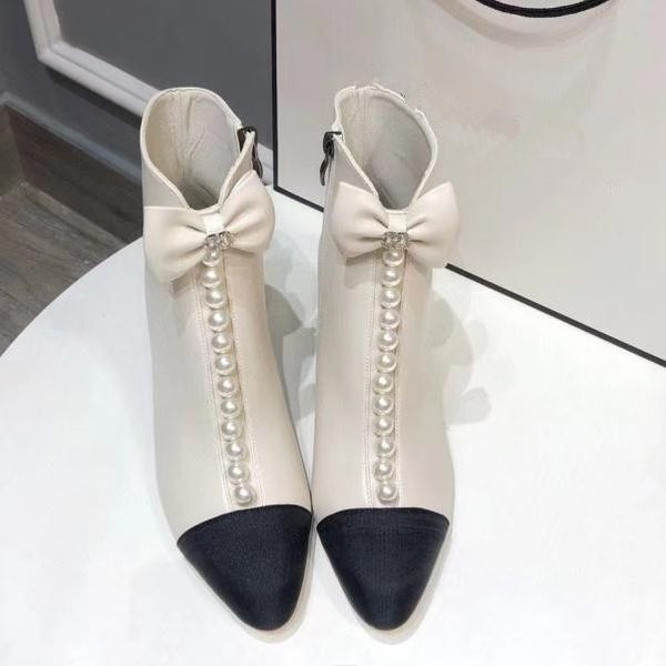 luxury bow tie high heel boots women chelsea boot low heels splicing booties pearl chain fashion ladies ankle boots, Black
luxury bow tie high heel boots women chelsea boot low heels splicing booties pearl chain fashion ladies ankle boots, Black