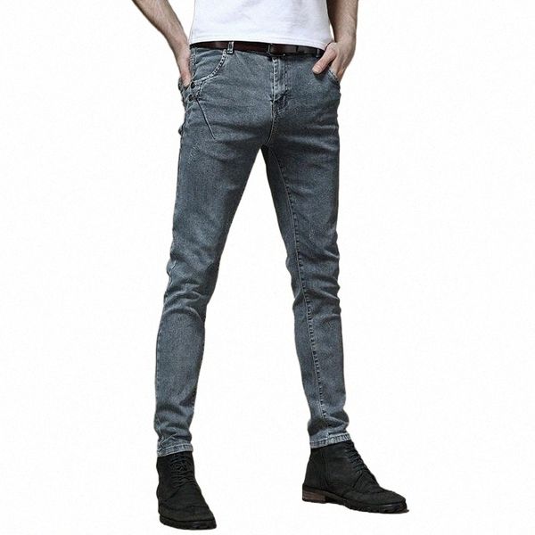 men's jeans business casual men gray pencil pants fashion slim fit denim trousers1 u0k1#, Blue
men's jeans business casual men gray pencil pants fashion slim fit denim trousers1 u0k1#, Blue
