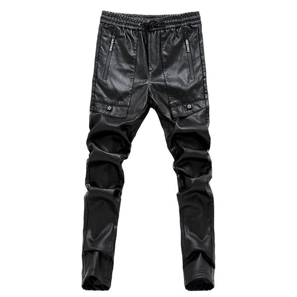 men's pants men's pu leather straight motorcycle casual skinny trousers black size 28-36 a106men's
men's pants men's pu leather straight motorcycle casual skinny trousers black size 28-36 a106men's