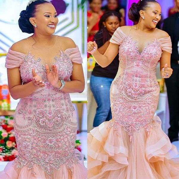 2022 plus size arabic aso ebi pink mermaid prom dresses lace beaded evening formal party second reception birthday engagement gowns dress zj, Black
2022 plus size arabic aso ebi pink mermaid prom dresses lace beaded evening formal party second reception birthday engagement gowns dress zj, Black