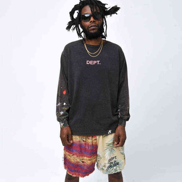 galleries dept designer hoodie sweatshirt pullover long sleeve shirt autumn fall winter vintage men women quality heavy wash used splash ink, Black
galleries dept designer hoodie sweatshirt pullover long sleeve shirt autumn fall winter vintage men women quality heavy wash used splash ink, Black