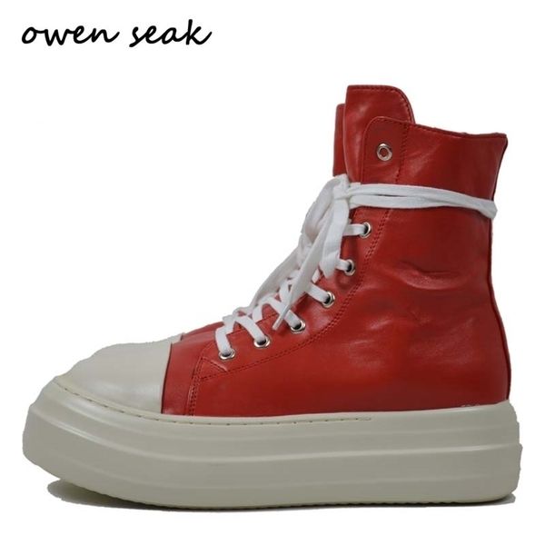 owen seak women shoes luxury trainers platform boots pu leather lace up sneakers casual height increasing zip highred 220818, Black
owen seak women shoes luxury trainers platform boots pu leather lace up sneakers casual height increasing zip highred 220818, Black