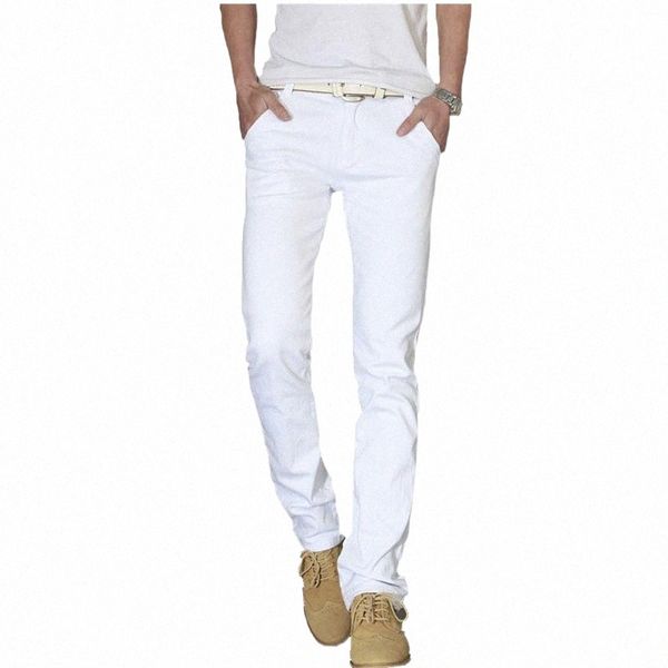 style men leisure long denim jeans fashion casual solid zippers trousers men's slim straight white pants size 28-36 i5dq#, Blue 
style men leisure long denim jeans fashion casual solid zippers trousers men's slim straight white pants size 28-36 i5dq#, Blue