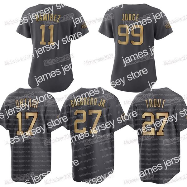 2022 2022 american league all-star baseball jersey aaron judge vladimir yordan alvarez guerrero jr. ramirez cabrera devers altuve ohtani spr, Blue;black
2022 2022 american league all-star baseball jersey aaron judge vladimir yordan alvarez guerrero jr. ramirez cabrera devers altuve ohtani spr, Blue;black