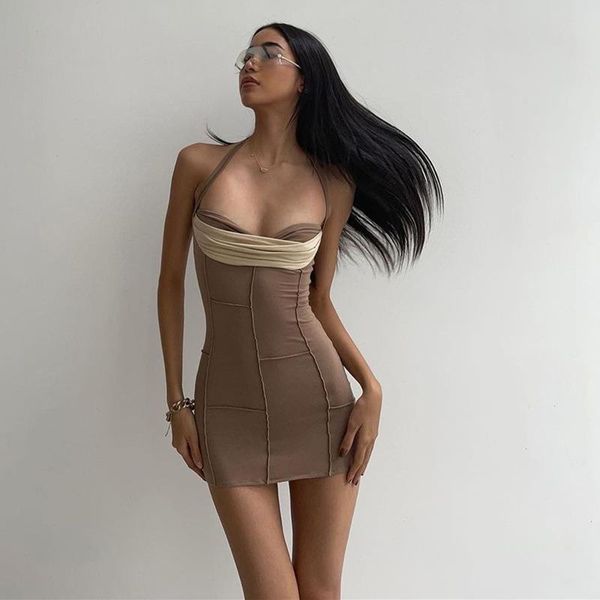 women bodycon mini dress summer fashion backless halter neck high waist slim bandage elegant club party, White
women bodycon mini dress summer fashion backless halter neck high waist slim bandage elegant club party, White