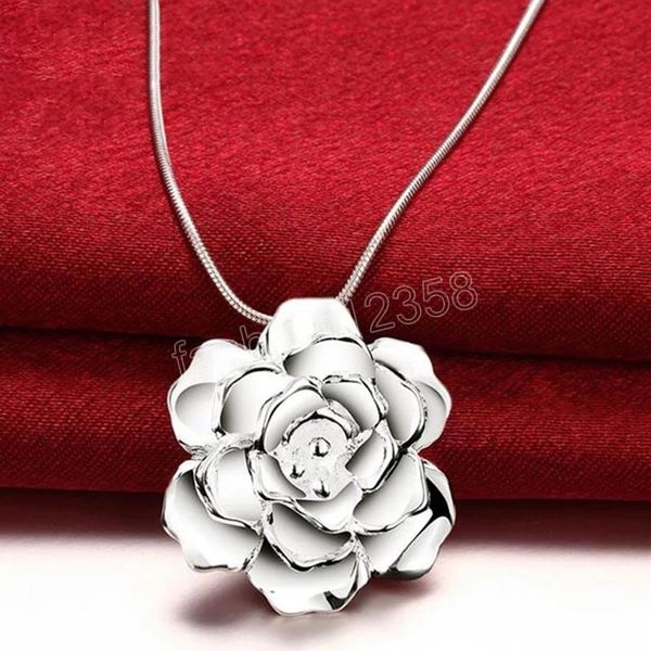 925 sterling silver snake chain flower pendant necklace for women fashion wedding party charm jewelry
925 sterling silver snake chain flower pendant necklace for women fashion wedding party charm jewelry
