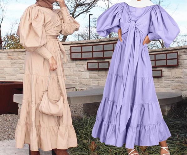 puff sleeves maxi dress for women spring solid o neck bandage multiple wear duabi muslim turkey arabic clothes, Black;gray
puff sleeves maxi dress for women spring solid o neck bandage multiple wear duabi muslim turkey arabic clothes, Black;gray