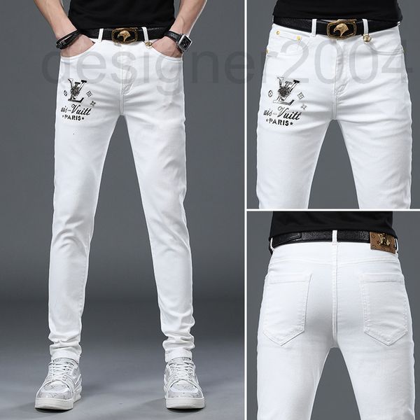 men's jeans designer light luxury jeans men's summer thin european white fashionable print slim fit small feet elastic casual pant, Blue
men's jeans designer light luxury jeans men's summer thin european white fashionable print slim fit small feet elastic casual pant, Blue