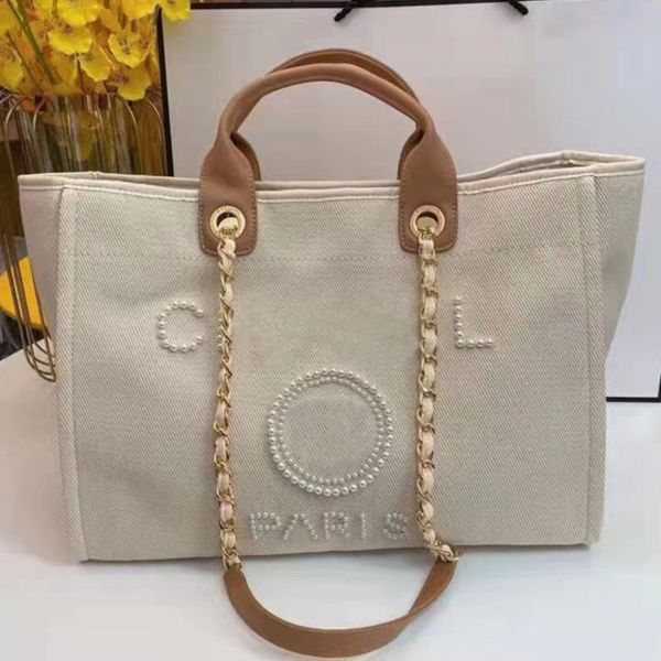 luxury classic women's evening bags brand ch handbags pearl tote canvas beach bag designers female portable shoulder large capacity big, Black;red
luxury classic women's evening bags brand ch handbags pearl tote canvas beach bag designers female portable shoulder large capacity big, Black;red
