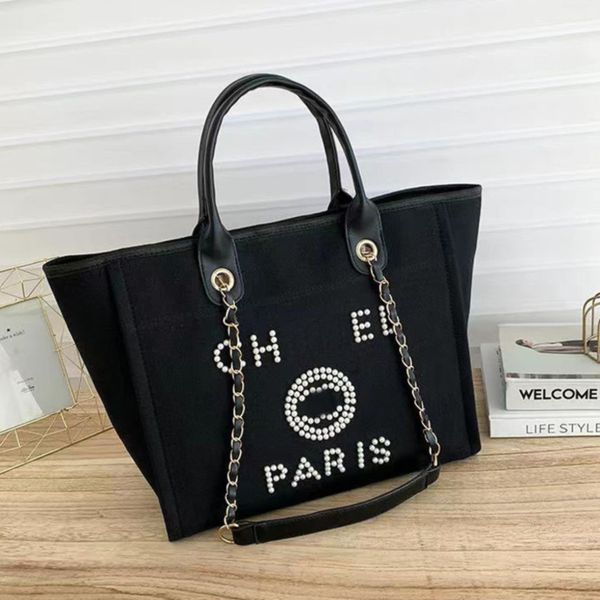 women's luxury fashion handbags evening bags brand ch pearl tote canvas beach bag designers female portable large capacity big handbag
women's luxury fashion handbags evening bags brand ch pearl tote canvas beach bag designers female portable large capacity big handbag