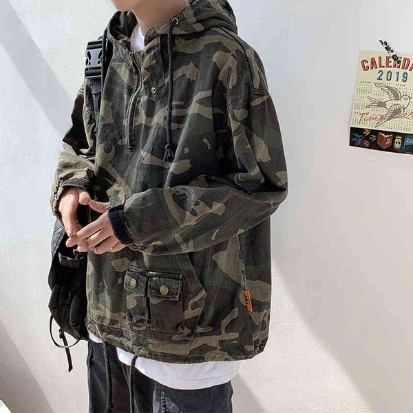 2022 new korean style hip hop military camouflage hoodie streetwear tactical jacket pullover tracksuit, Black
2022 new korean style hip hop military camouflage hoodie streetwear tactical jacket pullover tracksuit, Black