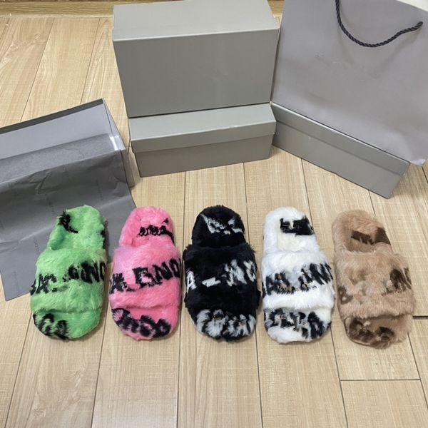 2022 luxury designer woman paris furry slippers womens winter warm indoor sandals letter printed female comfortable soft plush wool holiday, Black
2022 luxury designer woman paris furry slippers womens winter warm indoor sandals letter printed female comfortable soft plush wool holiday, Black
