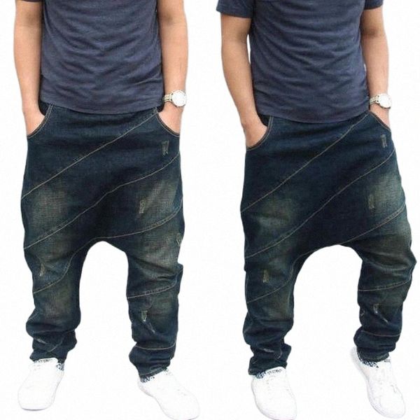 men's jeans 2022 men loose baggy casual denim pants hip hop harem elastic waist with drawstring male cross-pants e8xd#, Blue
men's jeans 2022 men loose baggy casual denim pants hip hop harem elastic waist with drawstring male cross-pants e8xd#, Blue