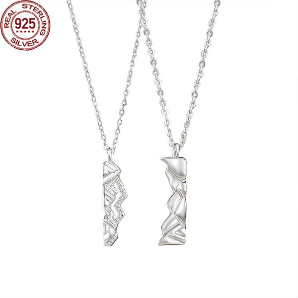 matching mountains couple necklace strands sterling silver splicing versatile collarbone chain male and female 520 gifts bridal wedding, Black
matching mountains couple necklace strands sterling silver splicing versatile collarbone chain male and female 520 gifts bridal wedding, Black