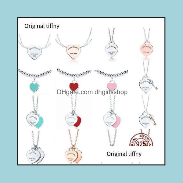pendant necklaces new 100% 925 sterling sier necklace heart bead chain rose gold and luxurious for women fashion jewelry dhgirlsshop dhxdi, Silver
pendant necklaces new 100% 925 sterling sier necklace heart bead chain rose gold and luxurious for women fashion jewelry dhgirlsshop dhxdi, Silver