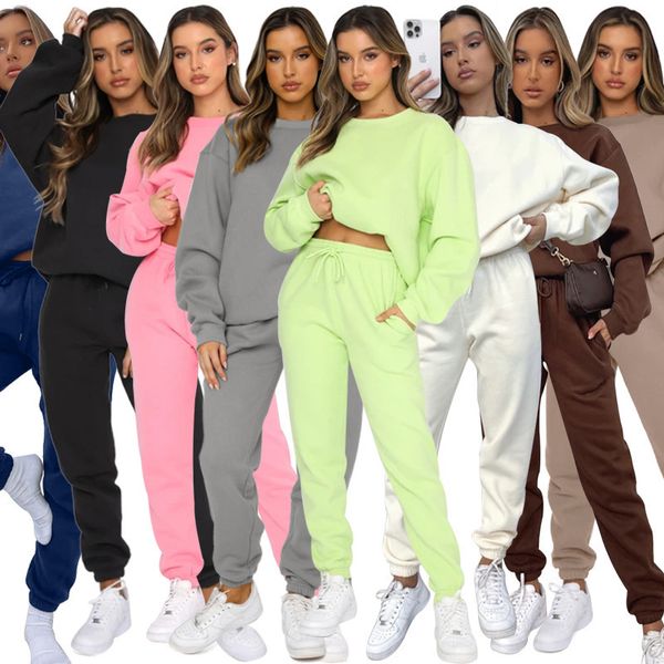 autumn winter women long sleeve sweater two piece pants solid color round neck pullover clothing, White
autumn winter women long sleeve sweater two piece pants solid color round neck pullover clothing, White