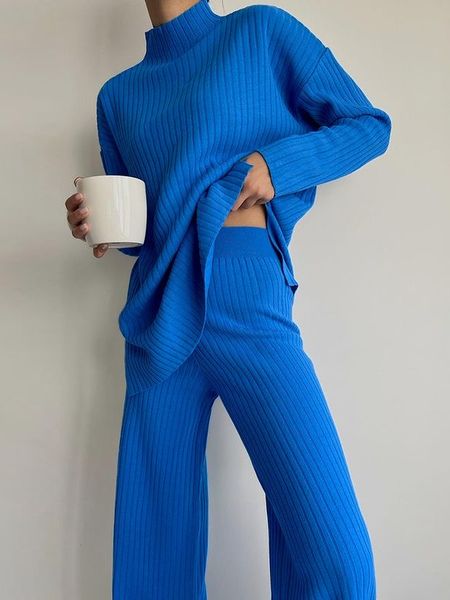 casual knitted two piece set women fashion blue long sleeve sweater and long pant suit autumn winter elegant loose outfits 220819, White
casual knitted two piece set women fashion blue long sleeve sweater and long pant suit autumn winter elegant loose outfits 220819, White