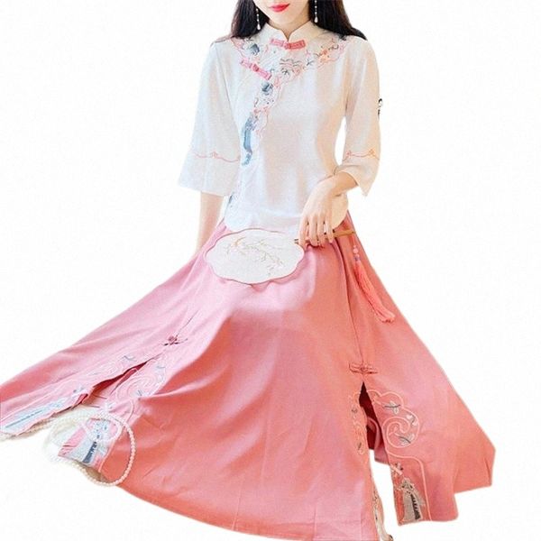 women traditional chinese hanfu costume embroidery folk ancient vintage fairy dance performance outfits skirt and ethnic clothing q2mx#, Red
women traditional chinese hanfu costume embroidery folk ancient vintage fairy dance performance outfits skirt and ethnic clothing q2mx#, Red