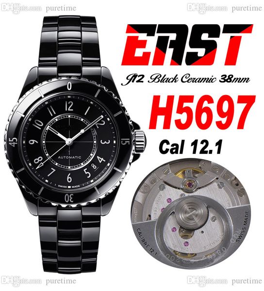 east j13 38mm h5697 a12.1 automatic mens ladies watch korea ceramic black dial white number markers ceramics bracelet super edition womens w, Slivery;brown
east j13 38mm h5697 a12.1 automatic mens ladies watch korea ceramic black dial white number markers ceramics bracelet super edition womens w, Slivery;brown
