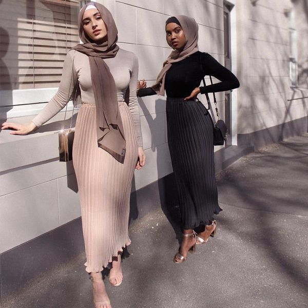chiffon pleated double-layer frill maxi skirt european american solid empire pencil skirts for women arab muslim african, Black
chiffon pleated double-layer frill maxi skirt european american solid empire pencil skirts for women arab muslim african, Black