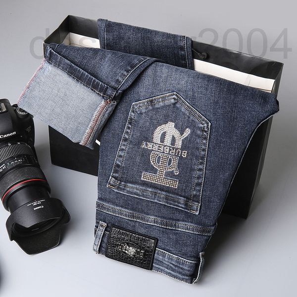 men's jeans designer autumn and winter thick brand men's jeans business casual pants elastic straight tube jbtn, Blue
men's jeans designer autumn and winter thick brand men's jeans business casual pants elastic straight tube jbtn, Blue
