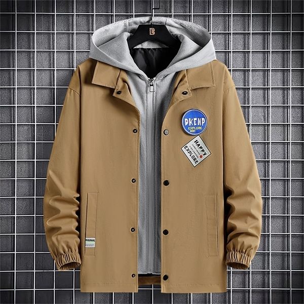 spring and autumn jacket men's fake two-piece couple wear ins all-match trend loose hong kong style japanese jacket men 220818, Black;brown
spring and autumn jacket men's fake two-piece couple wear ins all-match trend loose hong kong style japanese jacket men 220818, Black;brown