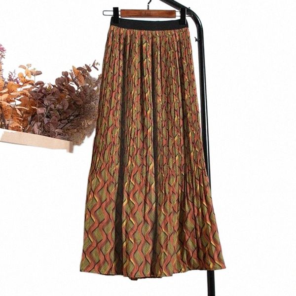 spring summer women chiffon skirts vintage style floral ripple print ladies casual long pleated a line female d9xx#, Black
spring summer women chiffon skirts vintage style floral ripple print ladies casual long pleated a line female d9xx#, Black