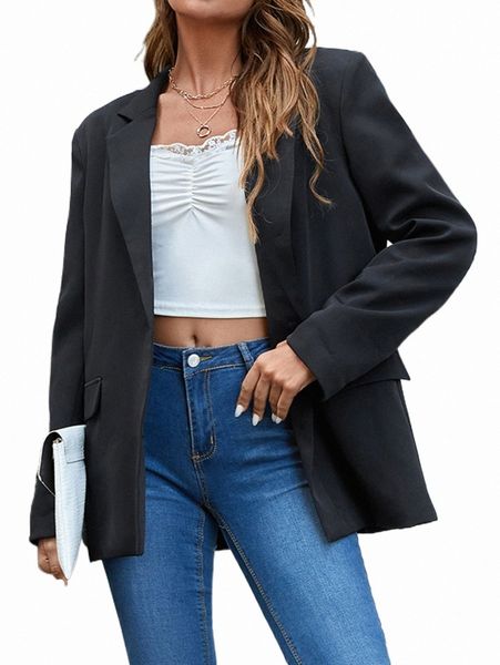women's two piece pants lapel neck single breasted blazer 14y0#, White