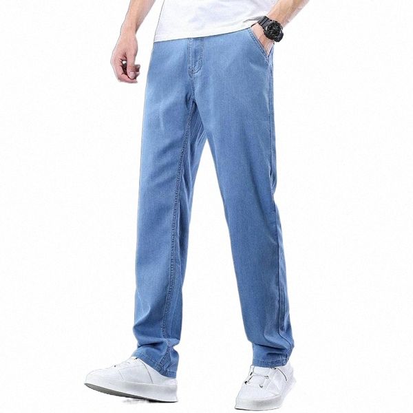 men's jeans summer men thin loose straight classic style business casual high stretch denim pants light blue dark brand trousersmen
men's jeans summer men thin loose straight classic style business casual high stretch denim pants light blue dark brand trousersmen