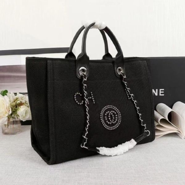 luxury women's fashion handbags evening bags brand ch pearl tote canvas beach bag female portable large capacity big handbag designers
luxury women's fashion handbags evening bags brand ch pearl tote canvas beach bag female portable large capacity big handbag designers