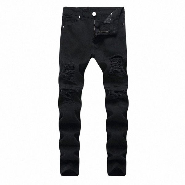 men's jeans frayed men trendy micro-elastic small straight young fashion trousers four season for male large size h48u#, Blue
men's jeans frayed men trendy micro-elastic small straight young fashion trousers four season for male large size h48u#, Blue
