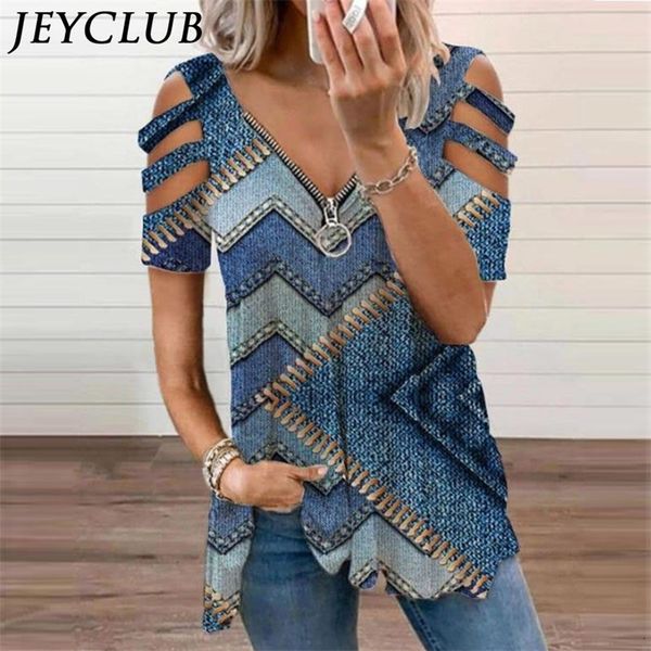 women's t-shirt summer fashion print floral v-neck zipper tshirt hollow pullover casual loose oversize ladies tee shirt 220318, White
women's t-shirt summer fashion print floral v-neck zipper tshirt hollow pullover casual loose oversize ladies tee shirt 220318, White