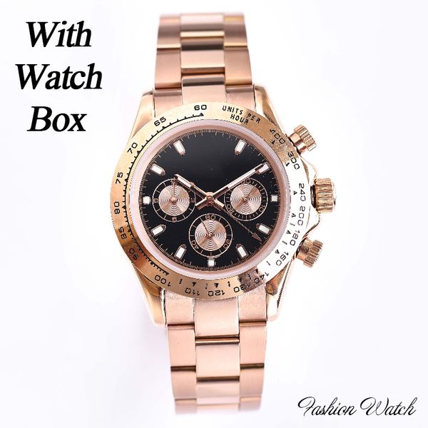 sport gold watches automatic movement luminous sapphire waterproof rose gold ceramic bezel stainless steel black dial wristwatch chronograph, Slivery;brown
sport gold watches automatic movement luminous sapphire waterproof rose gold ceramic bezel stainless steel black dial wristwatch chronograph, Slivery;brown