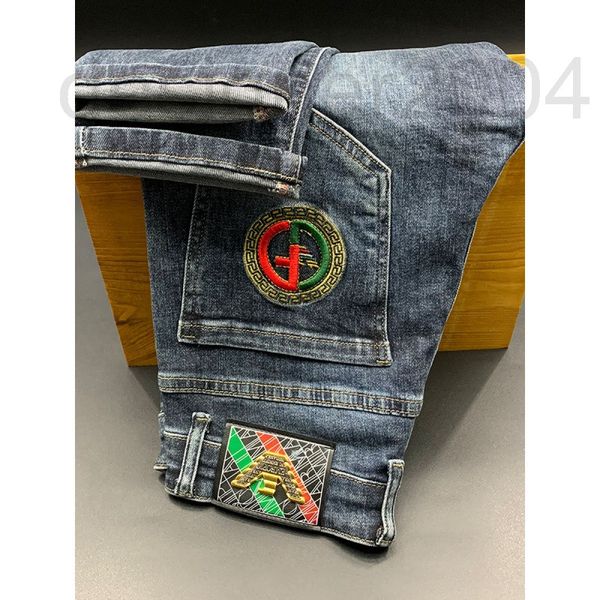 men's jeans designer light luxury european goods autumn and winter thick jeans men's straight tube loose elastic embroidery trend, Blue
men's jeans designer light luxury european goods autumn and winter thick jeans men's straight tube loose elastic embroidery trend, Blue