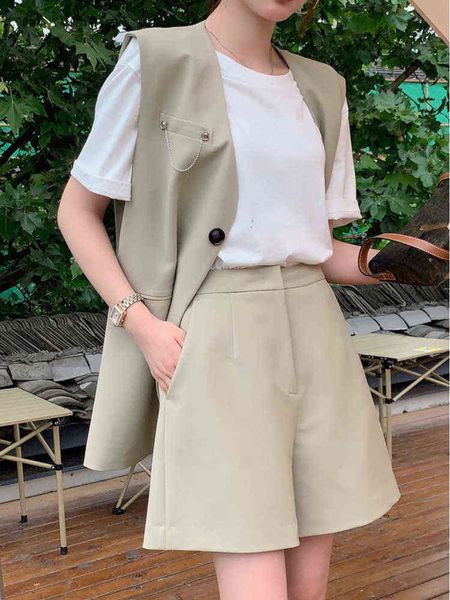 women summer fashion elegant two pieces set casual loose vesthigh waist pants suit femme business formal slim outfits clothing j220813, White;black
women summer fashion elegant two pieces set casual loose vesthigh waist pants suit femme business formal slim outfits clothing j220813, White;black